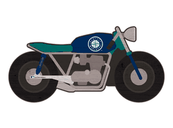 Seattle Mariners 12" Motorcycle Cutout Wood Sign