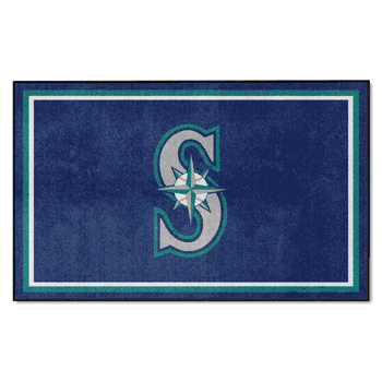 Seattle Mariners 4ft. x 6ft. Plush Area Rug