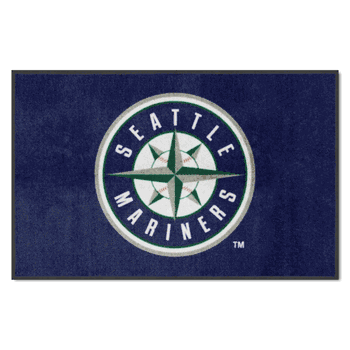 Seattle Mariners 4X6 High-Traffic Mat with Durable Rubber Backing - Landscape Orientation