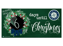 Seattle Mariners Chalk Christmas Countdown 6x12 Sign
