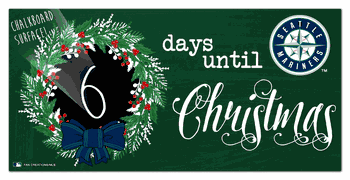 Seattle Mariners Chalk Christmas Countdown 6x12 Sign