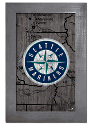 Seattle Mariners City Map 11x19 Sign