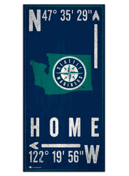 Seattle Mariners Coordinate 6x12 Sign