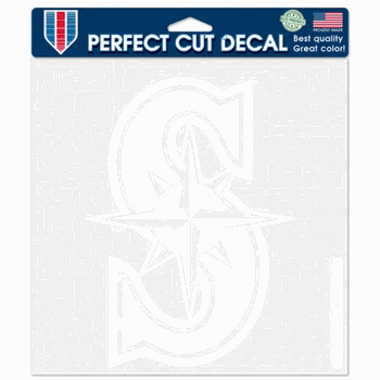Seattle Mariners Decal 8x8 Die Cut White