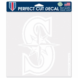 Seattle Mariners Decal 8x8 Die Cut White