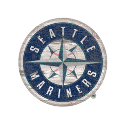 Seattle Mariners Distressed Logo Cutout Sign