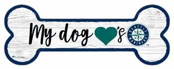 Seattle Mariners Dog Bone 6x12 Sign