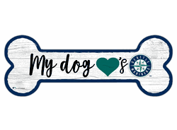 Seattle Mariners Dog Bone 6x12 Sign