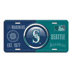 Seattle Mariners Embossed Metal License Plate
