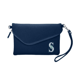 Seattle Mariners Fold Over Crossbody Pebble Navy