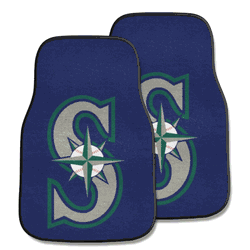 Seattle Mariners Front Carpet Car Mat Set - 2 Pieces