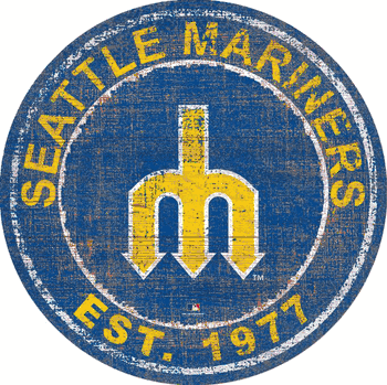 Seattle Mariners Heritage Logo Round Sign