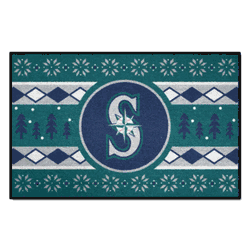 Seattle Mariners Holiday Sweater Starter Mat Accent Rug - 19in. x 30in.