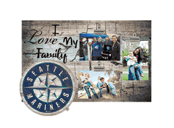 Seattle Mariners I Love my Family Clip Frame