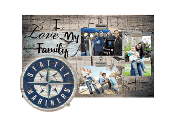 Seattle Mariners I Love my Family Clip Frame