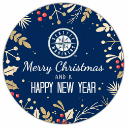 Seattle Mariners Merry Christmas & New Year 12in Circle