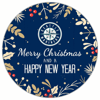 Seattle Mariners Merry Christmas & New Year 12in Circle