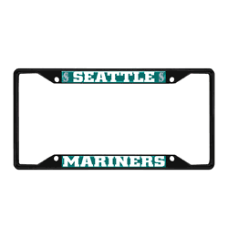 Seattle Mariners Metal License Plate Frame Black Finish