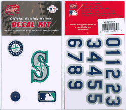 Seattle Mariners Official Rawlings Authentic Batting Helmet Decal Kit
