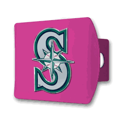 Seattle Mariners Pink Metal Hitch Cover with  3D Color Emblem