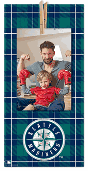Seattle Mariners Plaid Clothespin 6x12 Sign