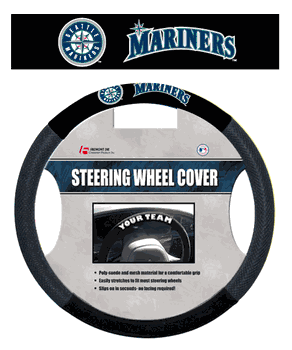 Seattle Mariners Poly-Suede Steering Wheel Cover