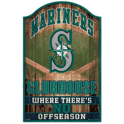 Seattle Mariners Sign 11x17 Wood Fan Cave Design