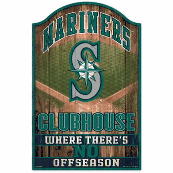 Seattle Mariners Sign 11x17 Wood Fan Cave Design