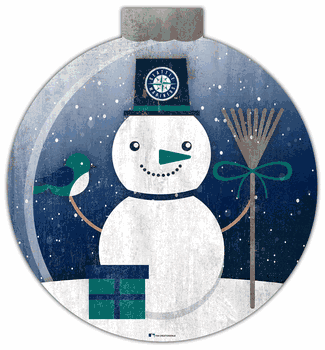 Seattle Mariners Snowglobe 12in Wall Art