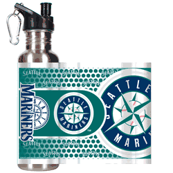 Seattle Mariners Stainless Steel Water Bottle with Hi-Def Metallic Graphics