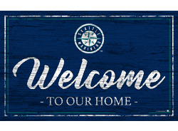 Seattle Mariners Team Color Welcome 11x19 Sign