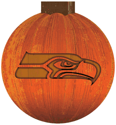 Seattle Seahawks 12 in. Halloween Pumpkin Sign