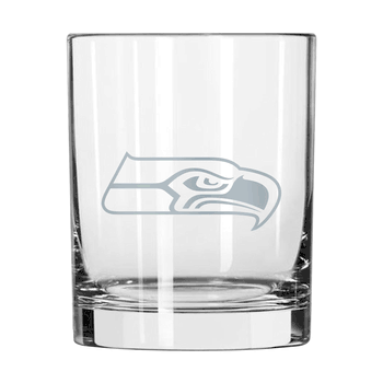 Seattle Seahawks 14oz Etch Rocks Glass