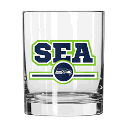 Seattle Seahawks 14oz Letterman Rocks Glass