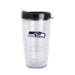 Seattle Seahawks 16oz Flipside Dbl Wall Clear Tumbler