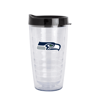 Seattle Seahawks 16oz Flipside Dbl Wall Clear Tumbler