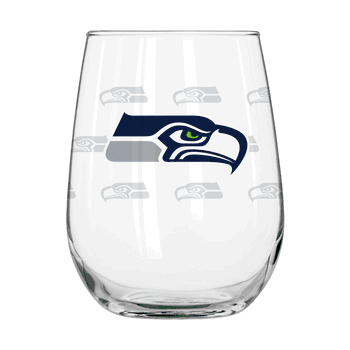 Seattle Seahawks 16oz Satin Etch Curved Beverage Glass