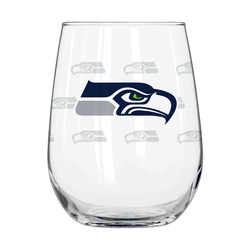 Seattle Seahawks 16oz Satin Etch Curved Beverage Glass