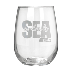 Seattle Seahawks 17oz Stemmless Wine Glass