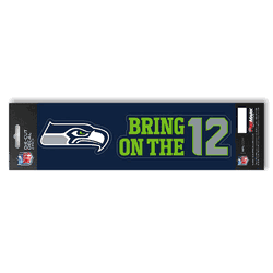 Seattle Seahawks 2 Piece Team Slogan Decal Sticker Set