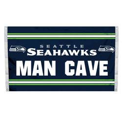 Seattle Seahawks 3 Ft. x 5 Ft. Man Cave Flag  w/ 4 Grommets