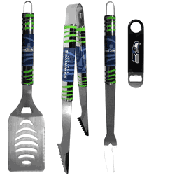 Seattle Seahawks 3 pc BBQ Set and Bottle Opener