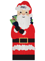 Seattle Seahawks 31" Santa Leaner