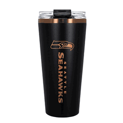 Seattle Seahawks 32oz Black and Copper Big Slim with Straw