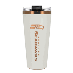 Seattle Seahawks 32oz Crme and Copper Big Slim Tumbler with Straw