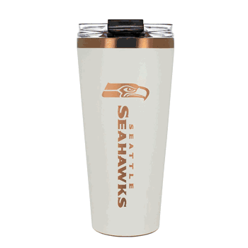 Seattle Seahawks 32oz Crme and Copper Big Slim Tumbler with Straw