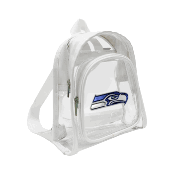 Seattle Seahawks 3D Logo Clear Mini Backpack