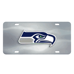 Seattle Seahawks 3D Stainless Steel License Plate