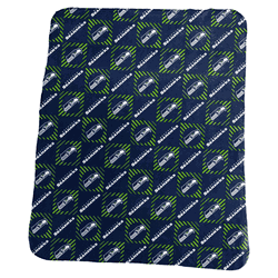 Seattle Seahawks 50x60 Repeating Pattern Fleece Throw