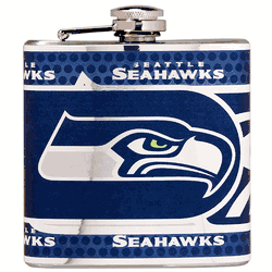 Seattle Seahawks 6oz Stainless Steel Flask with Metallic Graphics